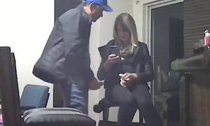 Spycam : Hot palmy stepsister caught helter-skelter my husband
